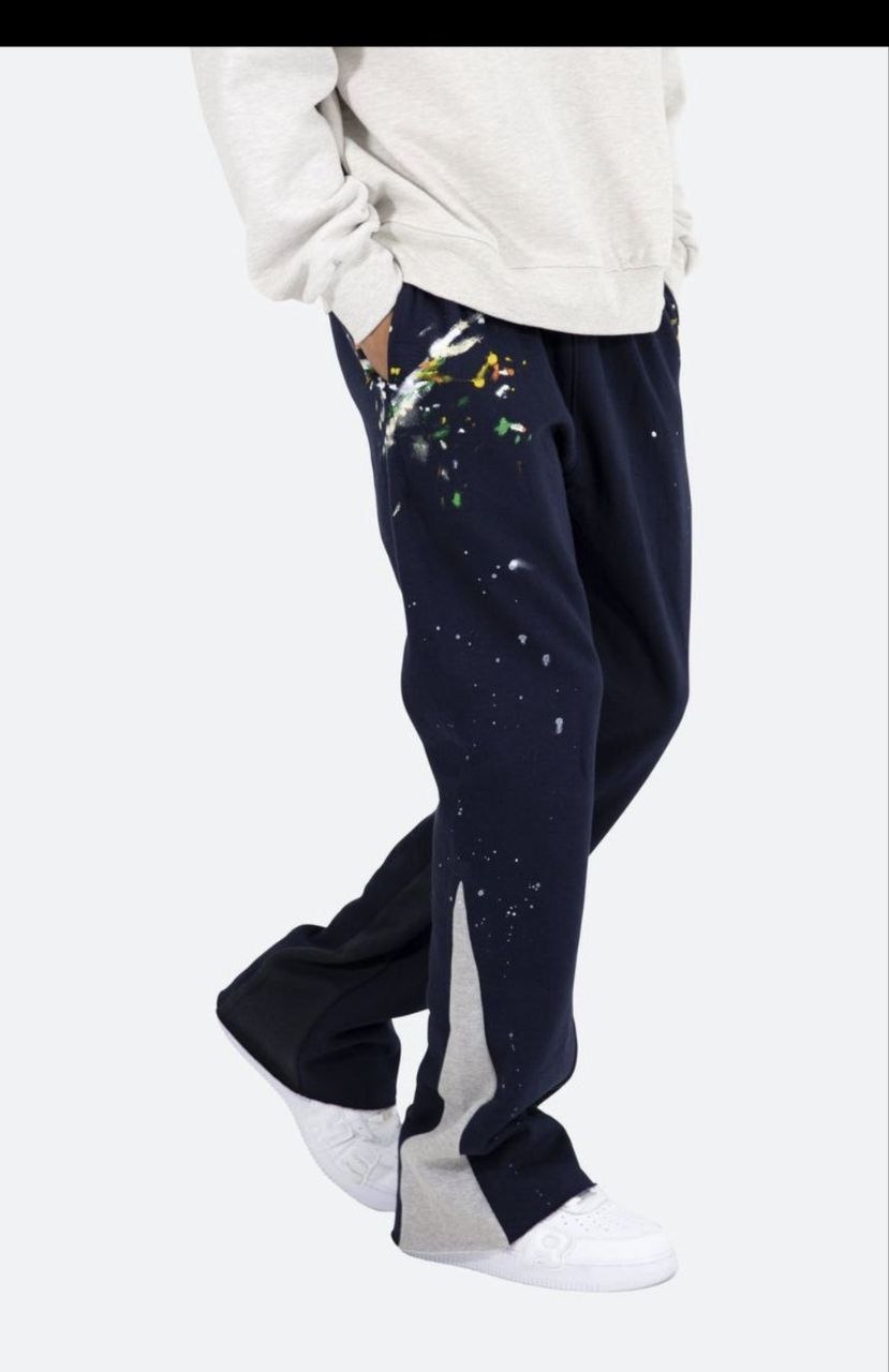 Deconstructed Tri-Tone Flare Joggers